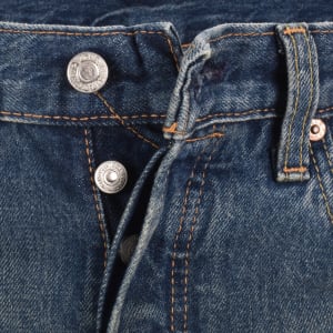 Image number 5 for Levis 501 Original Fit Mid Wash Jeans Blue