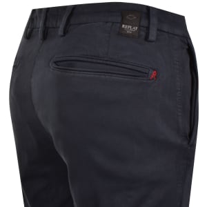 Image number 4 for Replay Benni Hyperflex Chino Jeans Navy
