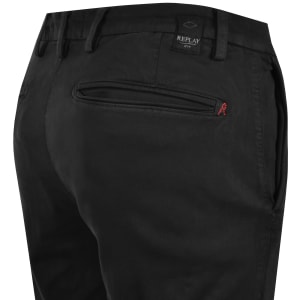 Image number 4 for Replay Benni Hyperflex Chino Jeans Black