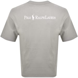 Image number 5 for Ralph Lauren Logo Crew Neck T Shirt Grey