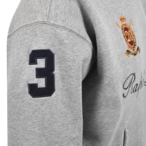 Image number 5 for Ralph Lauren Logo Hoodie Grey Heather