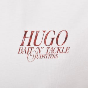 Image number 4 for HUGO Blue Marine Artwork T Shirt White