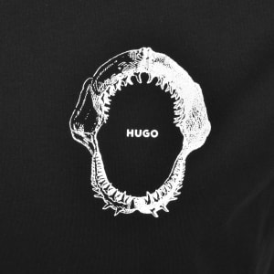 Image number 4 for HUGO Blue Marine Artwork T Shirt Black