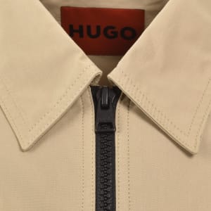 Image number 5 for HUGO Evalom Overshirt Jacket Beige