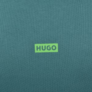 Image number 4 for HUGO Blue Nazardo Hoodie Turquoise Blue