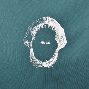 Image number 4 for HUGO Blue Marine Hoodie Turquoise Blue