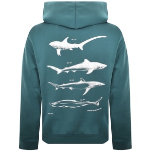 Image number 5 for HUGO Blue Marine Hoodie Turquoise Blue