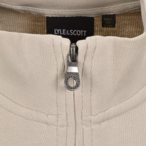Image number 4 for Lyle And Scott Quarter Zip Sweatshirt Beige