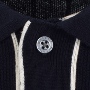 Image number 4 for Lyle And Scott Tipped Knitted Polo T Shirt Navy