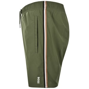 Image number 5 for BOSS Iconic Swim Shorts Green
