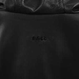 Image number 5 for BOSS Hooded Leather Jacket Black