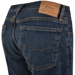 Image number 4 for Ralph Lauren Parkside Tapered Fit Mid Blue Jeans