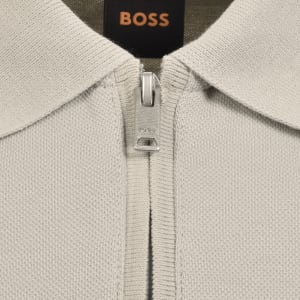 Image number 4 for BOSS Passerzip Polo T Shirt Grey
