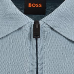 Image number 4 for BOSS Passerzip Polo T Shirt Blue