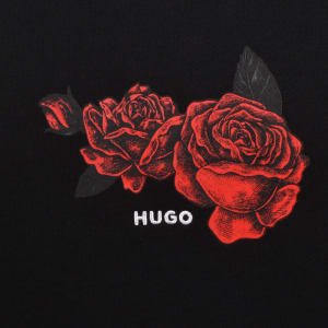 Image number 4 for HUGO Domans Crew Neck T Shirt Black