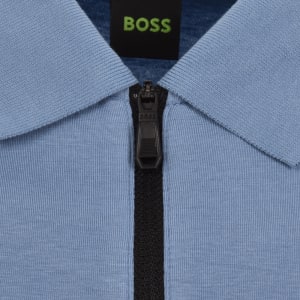 Image number 4 for BOSS Globe Pattern Polo T Shirt Blue