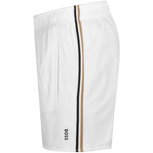 Image number 4 for BOSS Iconic Swim Shorts White