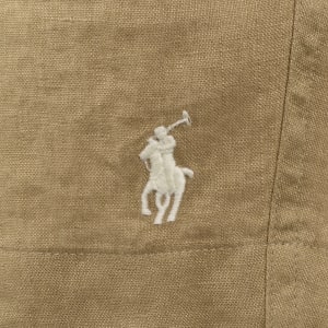 Image number 4 for Ralph Lauren Linen Prepster Shorts Brown