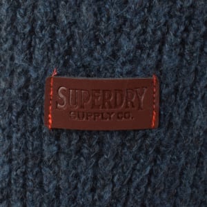 Image number 4 for Superdry Chunky Knit Jumper Ink Blue
