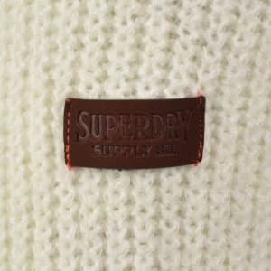 Image number 4 for Superdry Chunky Knit Jumper Winter Cream