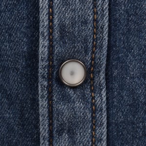 Image number 4 for Levis Barstow Western Shirt Mid Wash Blue