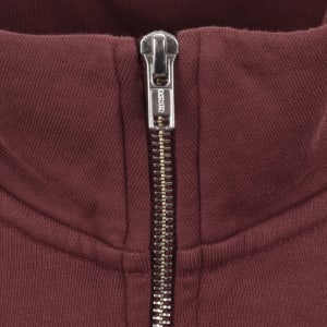Image number 4 for Levis Original Quarter Zip Sweatshirt Red