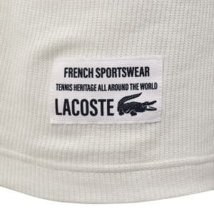 Image number 4 for Lacoste Waffle Long Sleeve T Shirt White