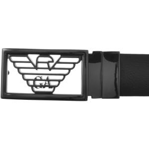 Image number 5 for Emporio Armani Reversible Leather Belt Black