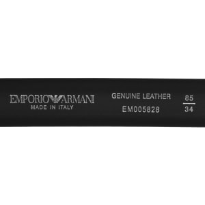 Image number 4 for Emporio Armani Leather Belt Black