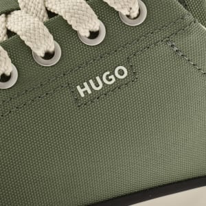 Image number 4 for HUGO Blue B Cross Tennis Trainers Dark Green