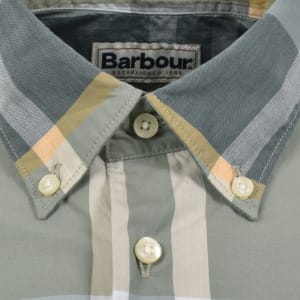 Image number 4 for Barbour Harris Check Long Sleeved Shirt Green
