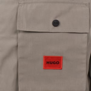 Image number 4 for HUGO Emmond Overshirt Light Pastel Brown