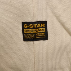 Image number 4 for G Star Logo Hoodie Cream