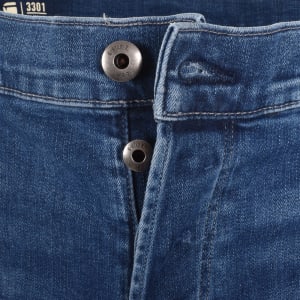 Image number 5 for G-Star 3301 Slim Fit Jeans Mid Wash Blue