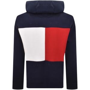 Image number 5 for Tommy Hilfiger Flag Hoodie Carbon Navy