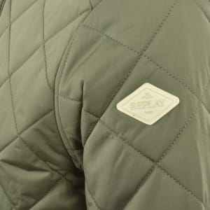 Image number 4 for Replay Padded Jacket Light Military Green
