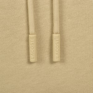 Image number 4 for Lacoste Core Logo Hoodie Beige
