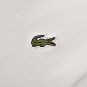 Image number 4 for Lacoste Logo Tape T Shirt Off White