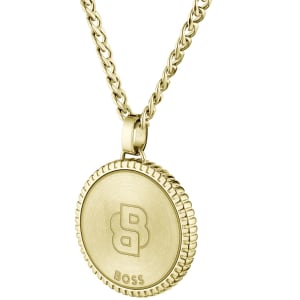 Image number 4 for BOSS Compass Pendant Necklace Gold