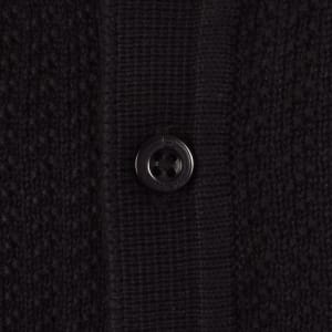 Image number 4 for Fila Sander Textured Knit Polo T Shirt Black