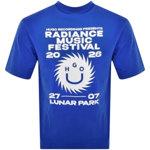 Image number 4 for HUGO Blue Nunarix T Shirt Blue