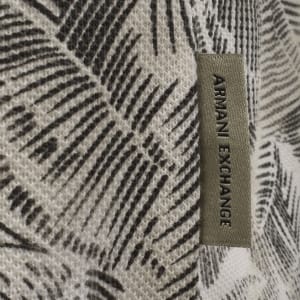 Image number 5 for Armani Exchange Patterned Polo T Shirt Cream