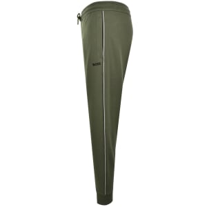 Image number 4 for BOSS Contrast Piping Tracksuit Set Green