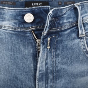 Image number 5 for Replay Anbass Slim Fit Jeans Light Wash Blue