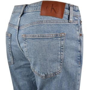 Image number 4 for Calvin Klein Slim Taper Jeans Light Wash Blue
