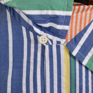 Image number 4 for Ralph Lauren Wrinkled Stripe Shirt Blue