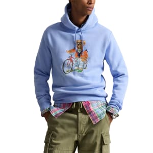 Image number 4 for Ralph Lauren Bear Hoodie Blue