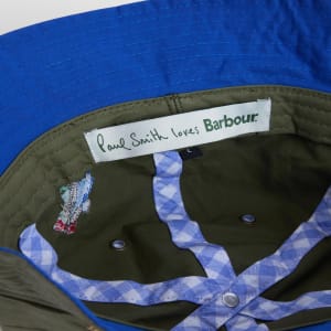 Image number 5 for Barbour X Paul Smith Bucket Hat Green