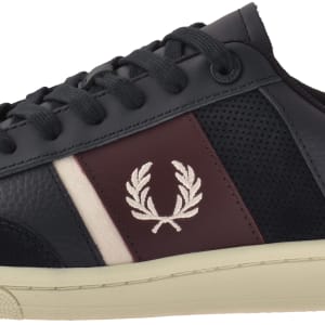 Image number 4 for Fred Perry B725 Leather Trainers Navy