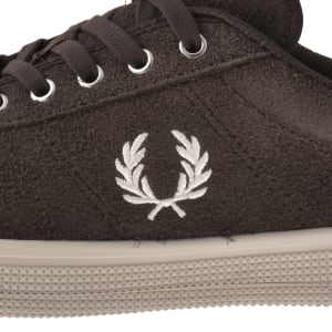Image number 4 for Fred Perry Tennis Suede Trainers Cream